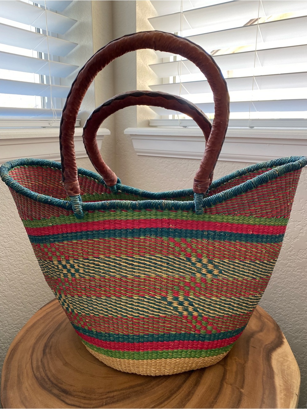 Large wicker beach/tote bag